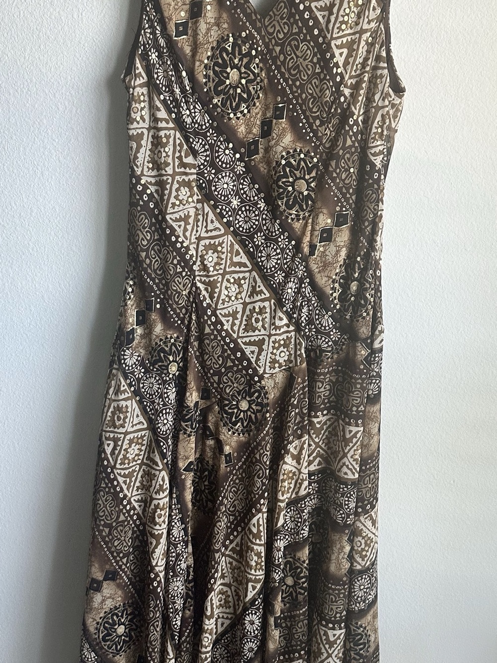 Rabbit Rabbit Rabbit Brown and Tan Printed Dress - Picture 4 of 4